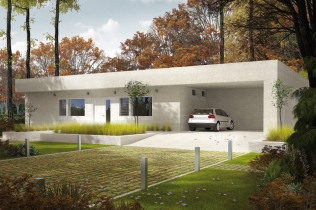 EX 6 – nowoczesny dom z płaskim dachem 
